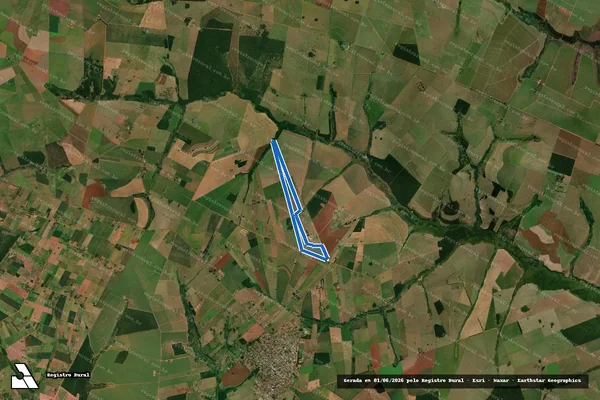 Imagem de satélite de FAZENDA ALVORADA em Eldorado - MS