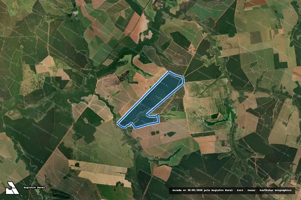 Imagem de satélite de Fazenda Santa Alice - Parcela 1 em Cabrália Paulista - SP
