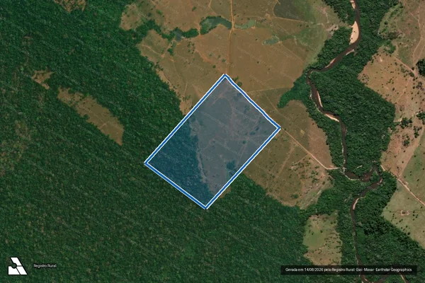 Imagem de satélite de LOTE 163 ? GLEBA 21 ? SETOR ESPIGÃO DO OESTE - Parte 1 em Espigão D'Oeste - RO