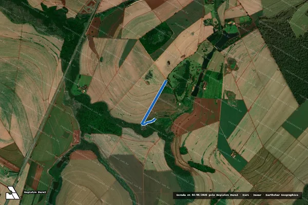 Imagem de satélite de Fazenda Bela Vista - EstrMunCravTrecho2-MAT1041 em Cravinhos - SP