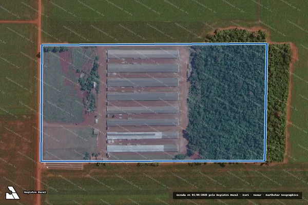 Imagem de satélite de Lote Rural nº 135, da Gleba 17, do IRAP - Parcela 01 em Palotina - PR