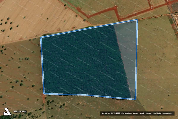 Imagem de satélite de Fazenda Pombinho - Área B em Costa Rica - MS