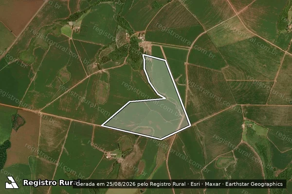Imagem de satélite de Fazenda Três Capões - Parte - PARTE 1 em Laguna Carapã - MS