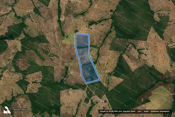 Imagem de satélite de FAZENDA CAFEZAL - GLEBA 02 em Crixás - GO