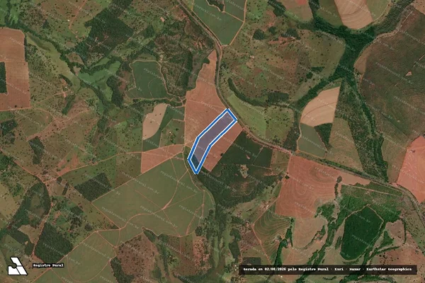 Imagem de satélite de Fazenda Lageado do Rio Verde, com denominação de Fazenda Marreta - Fazenda Lageado do Rio Verde, com denominação de Fazenda Marreta em Itapagipe - MG