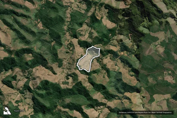 Imagem de satélite de PEDRA BRANCA  - Parte 1 em Bom Jardim de Minas - MG