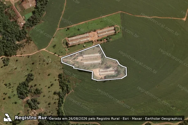 Imagem de satélite de FAZENDA POUSO ALEGRE - Gleba 01 em Goiás - GO
