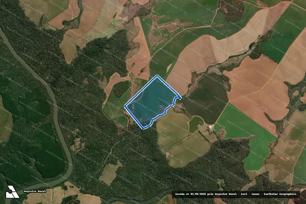 Imagem de satélite de FAZENDA TAGUÁ (PARTE DA MATRÍCULA 3325) - FAZENDA TAGUÁ (PARTE DA MATRÍCULA 3325) em Guarapuava - PR