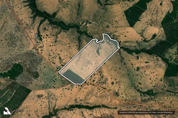 Imagem de satélite de FAZENDA ALTERNATIVA P.R.DO LOTE 26-A - Parte 1 em Dois Irmãos do Tocantins - TO