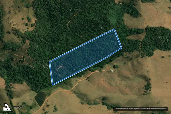 Imagem de satélite de Sítio Ribeirão Bonito - Sítio Ribeirão Bonito em Borda da Mata - MG