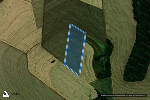 Imagem de satélite de Lote Rural n.º 01-B-2, da Gleba 01 - Colônia "M" S.J.E. - Lote Rural n.º 01-B-2 em Corbélia - PR