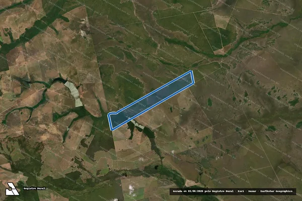 Imagem de satélite de Fazenda Cometa - Matricula 543 em Serra Nova Dourada - MT