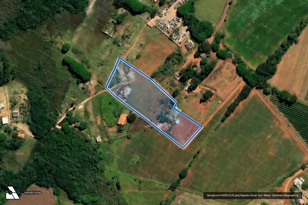 Imagem de satélite de Sítio Santa Cruz - Única em Lavras - MG