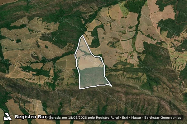 Imagem de satélite de Fazenda Serra Bonita e Fazenda Taboão do Rio do Peixe - PARTE 1 em Santa Cruz de Goiás - GO