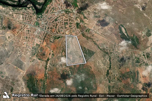Imagem de satélite de Fazenda Santa Mônica - Parte 1 em Iaçu - BA