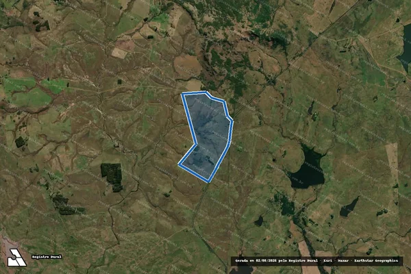 Imagem de satélite de FAZENDA SANTA RITA DO JARAU - PARCELA 2 em Quaraí - RS