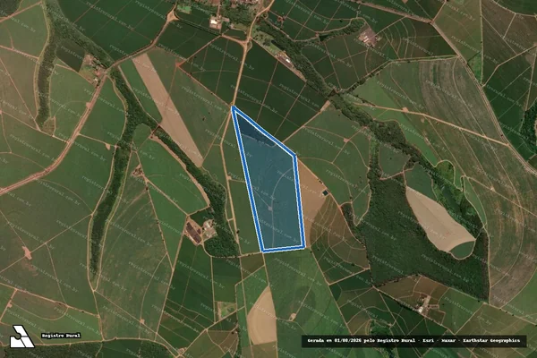 Imagem de satélite de FAZENDA SANTO ANTONIO - Parte 2 em Jeriquara - SP