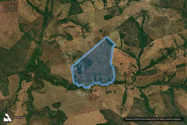 Imagem de satélite de FAZENDA TRÊS BARRAS - Parte 1 em Cachoeira de Goiás - GO