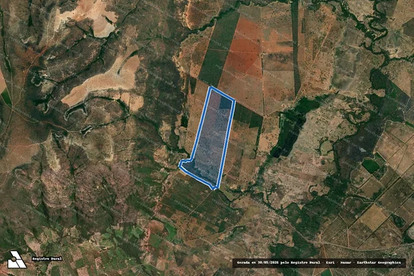 Imagem de satélite de FAZENDA ESTANCIA SÃO JUDAS TADEU - 001 em Brasilândia de Minas - MG
