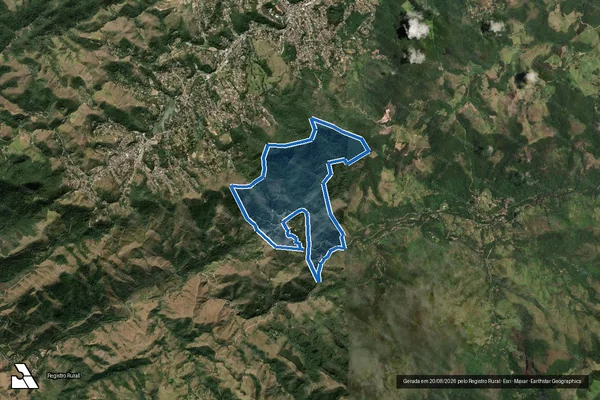 Imagem de satélite de Fazenda Santo Antonio - Remanescente em Miguel Pereira - RJ