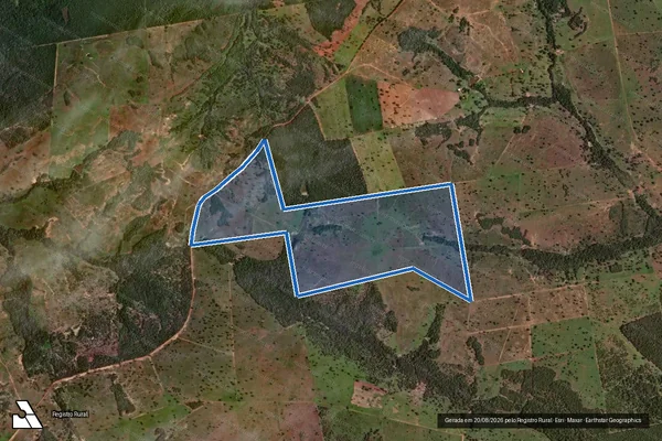 Imagem de satélite de FAZENDA ALVORADA - 001 em São Miguel do Araguaia - GO