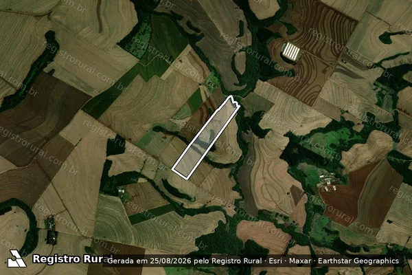 Imagem de satélite de LOTE DE TERRAS N° 65-B - Matrícula 4952 em Campina da Lagoa - PR