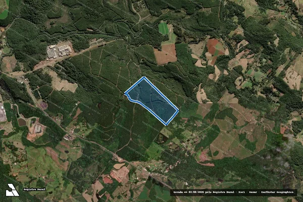 Imagem de satélite de Fazenda Cachoeira / Única em Caçador - SC