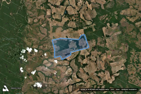 Imagem de satélite de FAZENDA BACABA III - Parte 1 em Caseara - TO