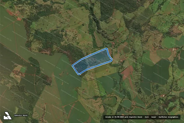 Imagem de satélite de FAZENDA AGUIRRE - Matrícula 3.407 em Conquista - MG