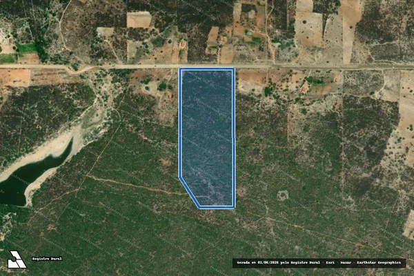 Imagem de satélite de LOTE 33 ? PROJETO DE ASSENTAMENTO GENIVALDO MOURA - Parte 2 em Delmiro Gouveia - AL
