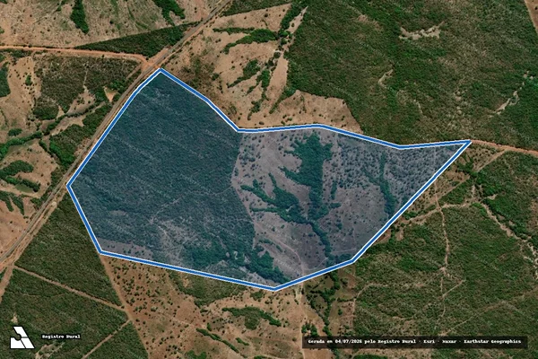 Imagem de satélite de Fazenda Canaã ? Lote 169 ? Parte Remanescente, do Loteamento Boa Esperança, 3ª Etapa, Fls. A - Parte 1 em Dueré - TO