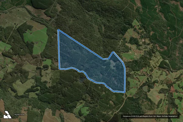 Imagem de satélite de Fazenda Guilherme I - Gleba A em Santa Cecília - SC