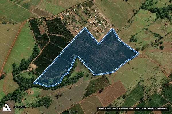 Imagem de satélite de SITIO COCAL, AGUDO E GRUPIARA - Gleba 1 em Claraval - MG
