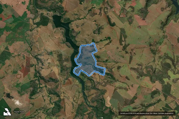 Imagem de satélite de FAZENDA FORTALEZA E BEIRA RIO  - Parte 1 em Uberlândia - MG
