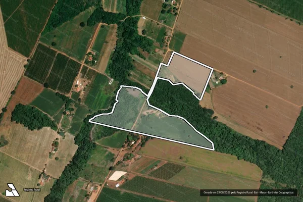 Imagem de satélite de Fazenda Castelhana, Rancharia ou São Jerônimo, lugar denominado ?IRARA?, Lote 11 - LOTE 11 em Monte Carmelo - MG