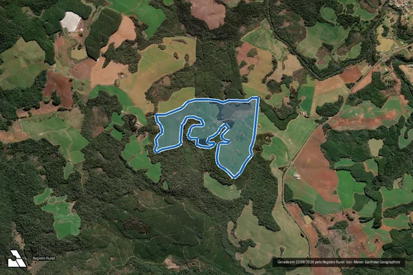 Imagem de satélite de FAZENDA SÃO JOSÉ - Gleba 01 em Lebon Régis - SC