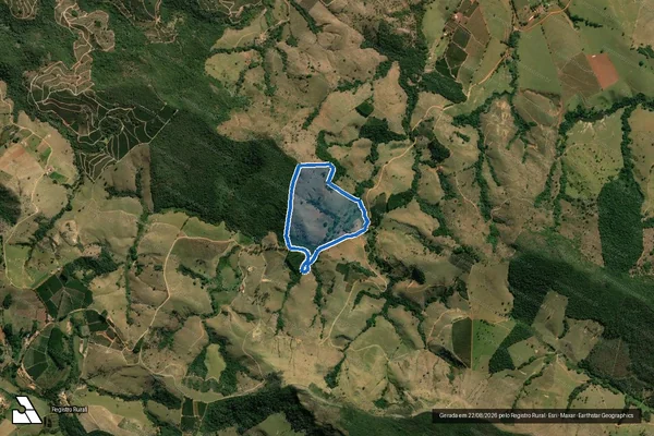 Imagem de satélite de Fazenda Cachoeira ou Água Limpa - Gleba 02 em Capitólio - MG