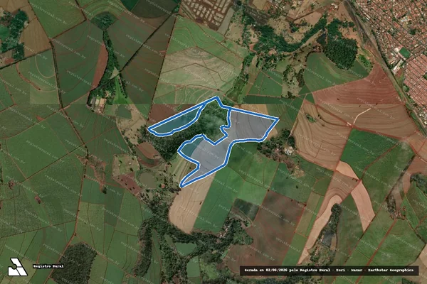 Imagem de satélite de Fazenda Bonfim - Gleba 02 em Cravinhos - SP