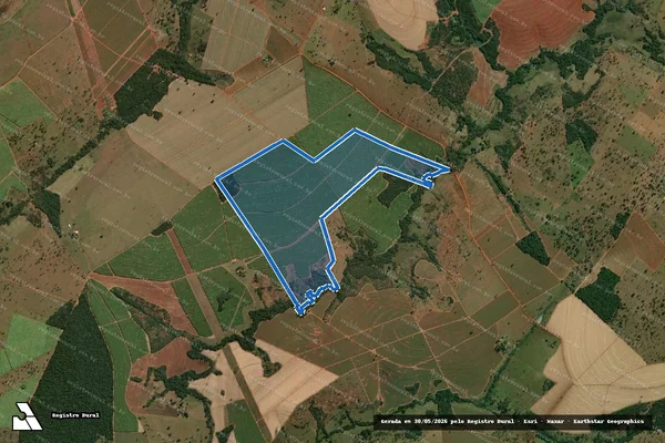 Imagem de satélite de Fazenda Três Barras, com denominação de Agropecuária São Jorge - Fazenda Santa Maria - Gleba 02 em Itapagipe - MG