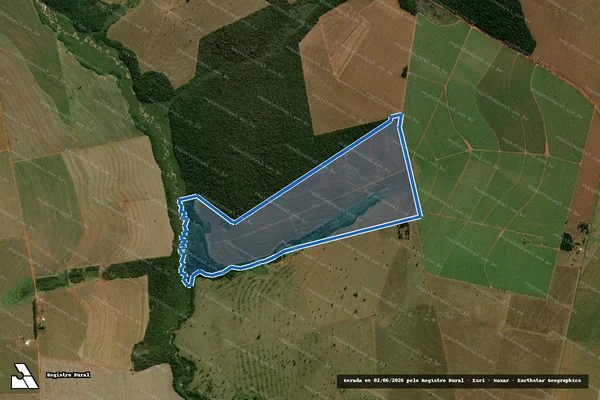 Imagem de satélite de FAZENDA JAGUARUNA - Parte 1 em Itaquiraí - MS