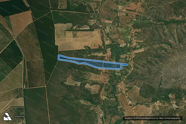 Imagem de satélite de FAZENDA VARGEM DO CARRASCO - Parte 1 em Rio Pardo de Minas - MG