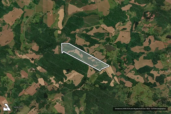 Imagem de satélite de FAZENDA SÃO SIMÃO - Matrícula 39.381-4 em Campos Novos - SC