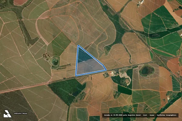 Imagem de satélite de Fazenda Estiva VI - Matrícula nº 4.826 em Borborema - SP