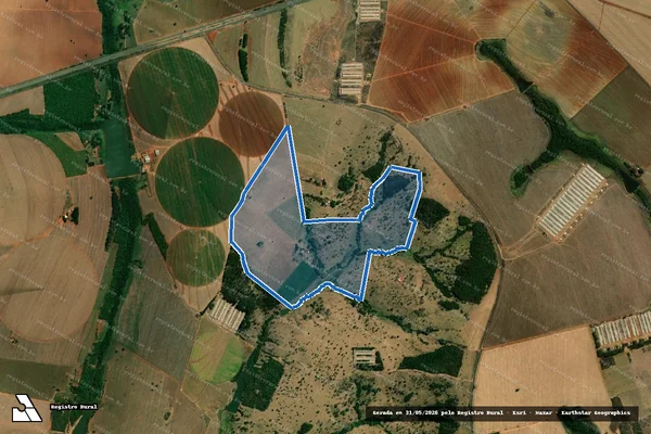 Imagem de satélite de FAZENDA TRÊS BARRAS, VINAGRE E SANTA ROSA - Parcela 1 em Morrinhos - GO