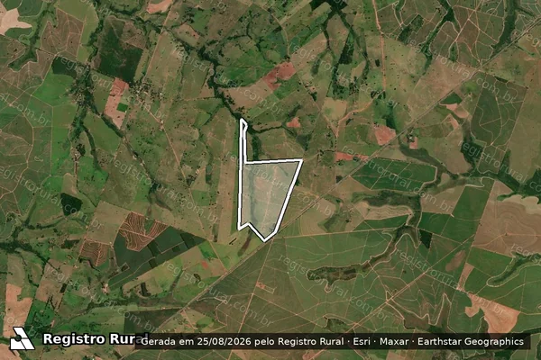 Imagem de satélite de Retiro Paiolão em Martinópolis - SP