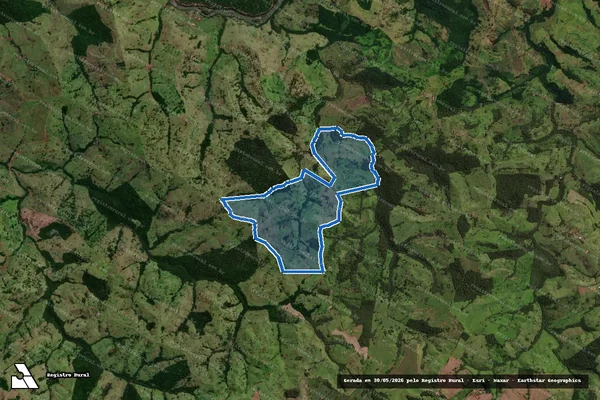 Imagem de satélite de FAZENDA CARAMURU – Mat. 12916 em Campina da Lagoa - PR