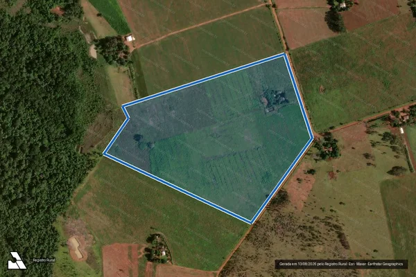 Imagem de satélite de P.A. SÃO PEDRO - Lote 134 em Sidrolândia - MS