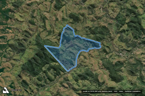 Imagem de satélite de Fazenda Santa Mafalda - Parte 1 em Belmiro Braga - MG