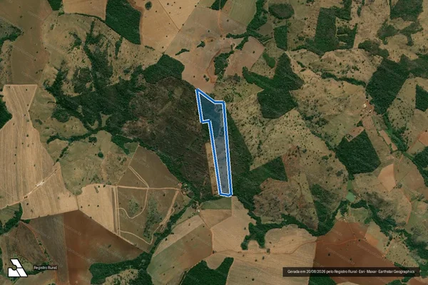 Imagem de satélite de FAZENDA SANTA CRUZ - Gleba 01 - HAMILTON MARTINS GONTIJO em Santa Cruz de Goiás - GO