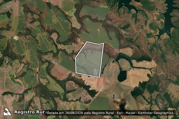 Imagem de satélite de FAZENDA DIAMANTINO MAURICIO LUGAR TABOQUINHA - PARTE 1 em Paracatu - MG